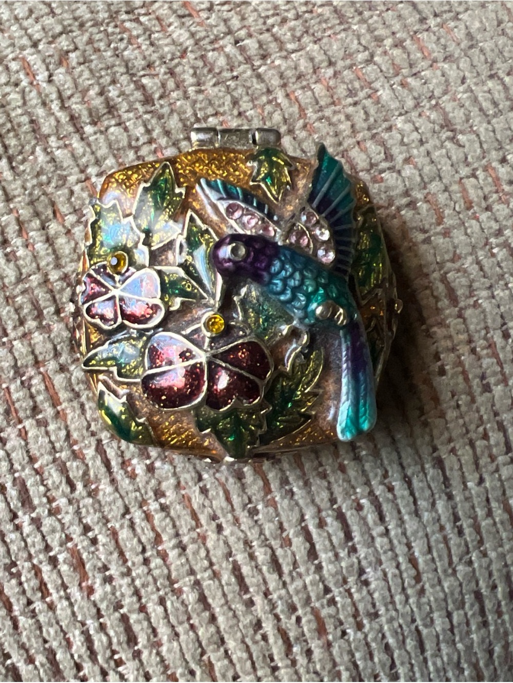 MONET Decorative Hummingbird Trinket Box - Used